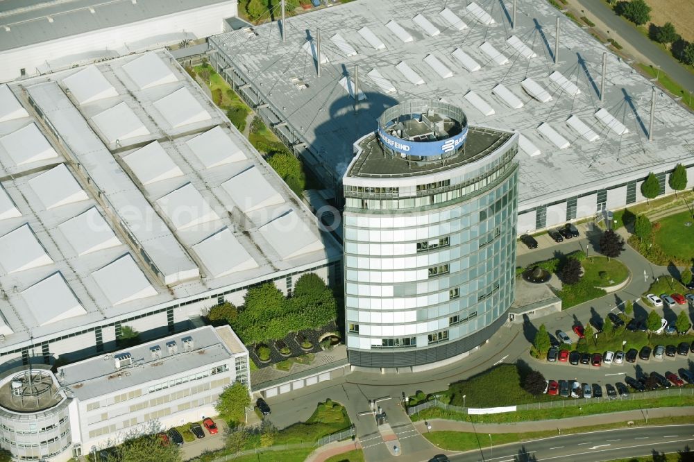 Zeulenroda from the bird's eye view: Building and production halls on the premises of Bauerfeind AG on Triebeser Strasse in Zeulenroda in the state Thuringia, Germany