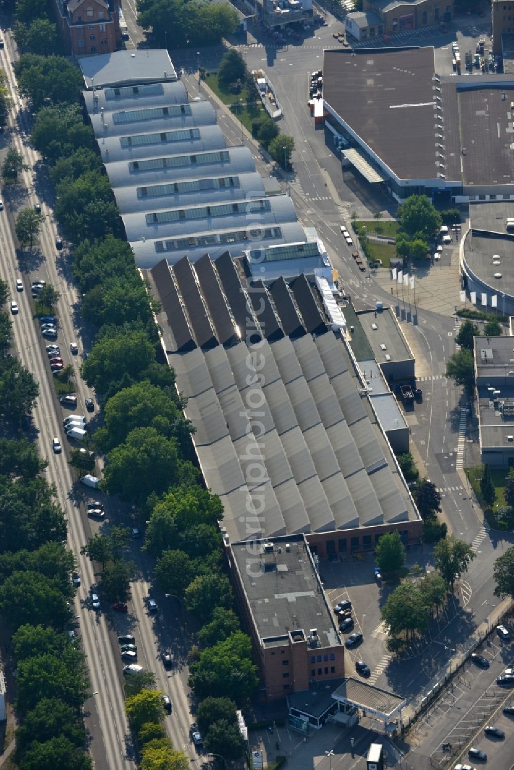 Berlin Spandau from above - View of the BMW factory in the district of Spandau in Berlin