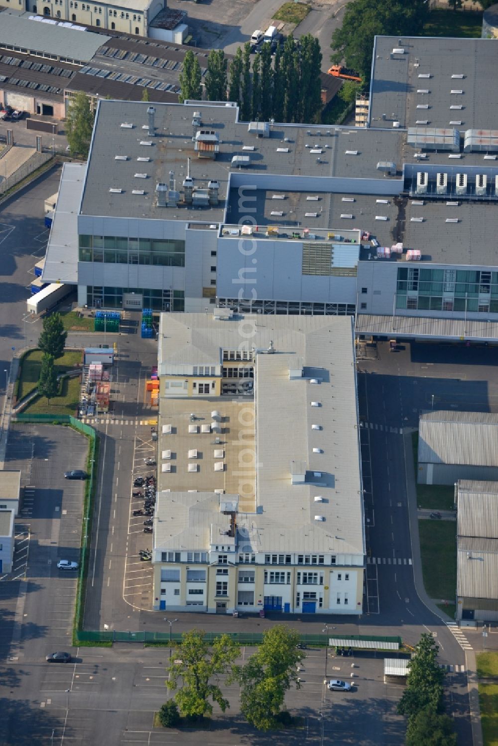 Berlin Spandau from above - View of the BMW factory in the district of Spandau in Berlin