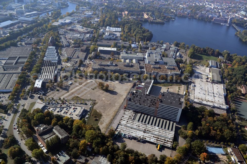 Aerial image Berlin - View of the BMW factory in the district of Spandau in Berlin