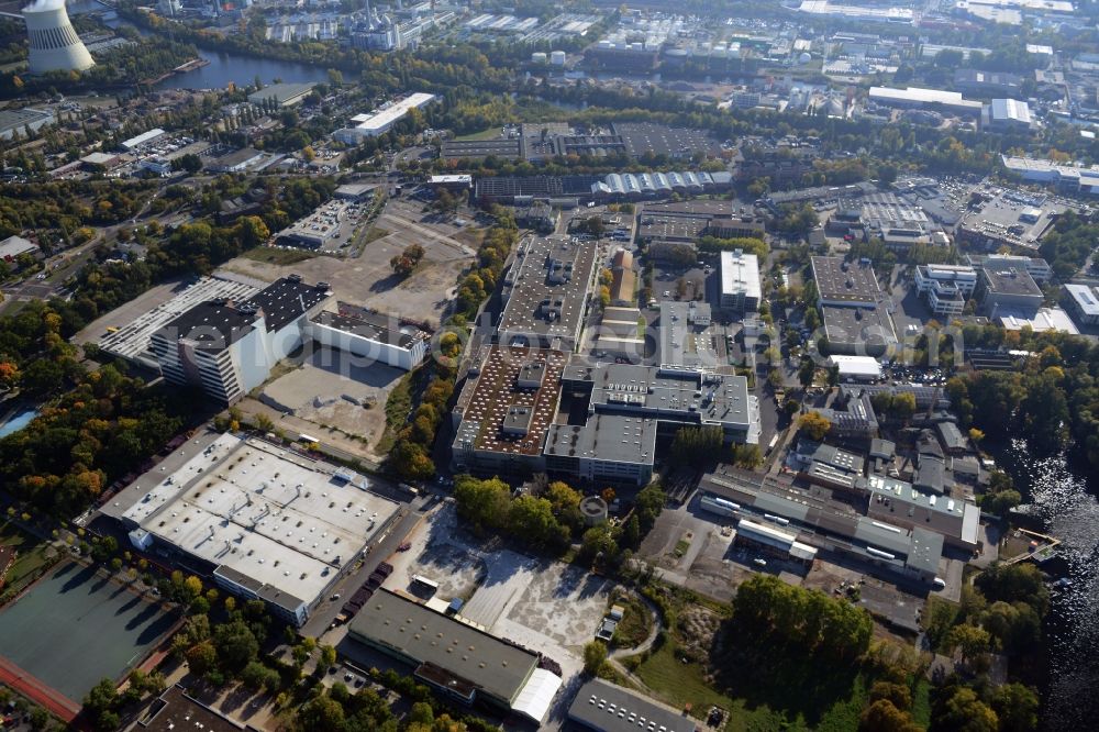 Aerial image Berlin - View of the BMW factory in the district of Spandau in Berlin