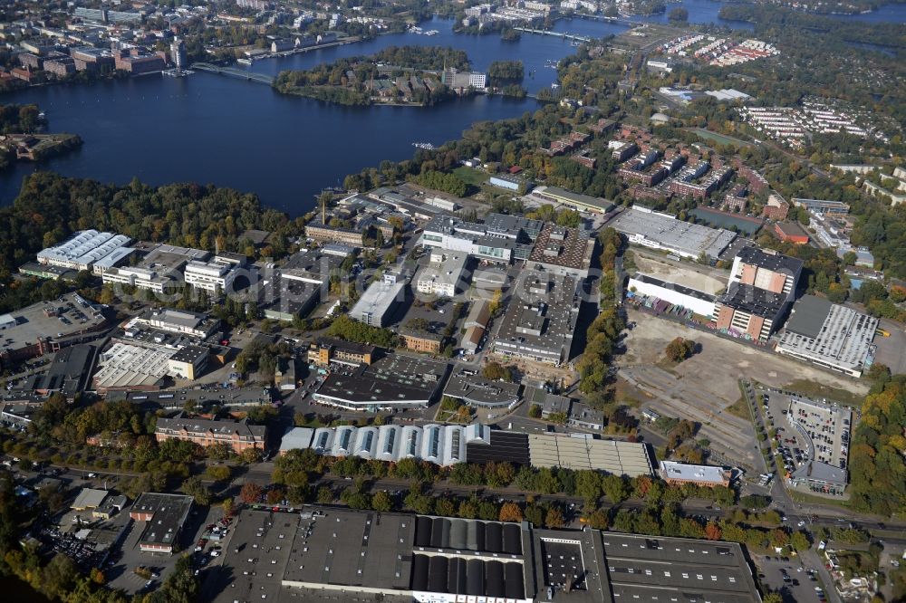 Aerial image Berlin - View of the BMW factory in the district of Spandau in Berlin