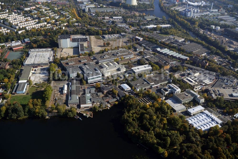 Aerial image Berlin - View of the BMW factory in the district of Spandau in Berlin