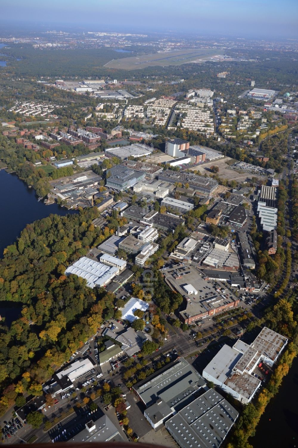 Berlin from above - View of the BMW factory in the district of Spandau in Berlin