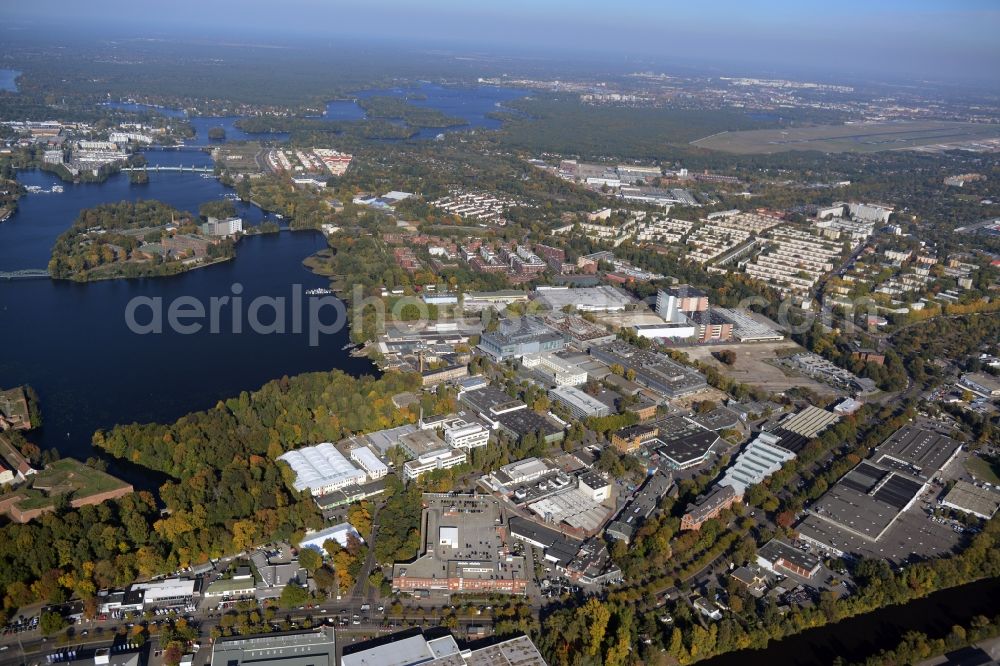 Aerial image Berlin - View of the BMW factory in the district of Spandau in Berlin