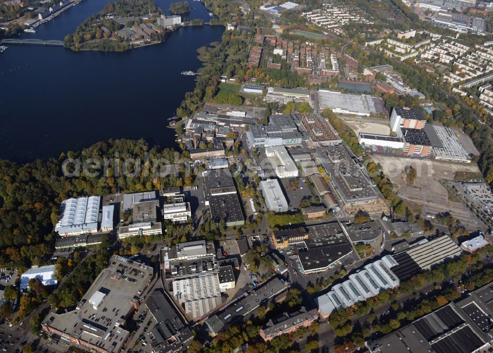 Aerial image Berlin - View of the BMW factory in the district of Spandau in Berlin