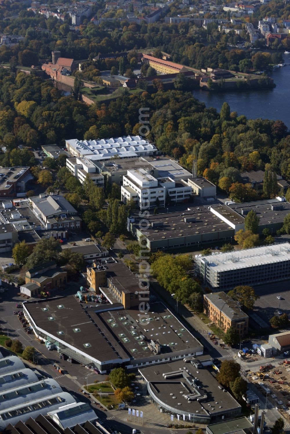 Berlin from above - View of the BMW factory in the district of Spandau in Berlin