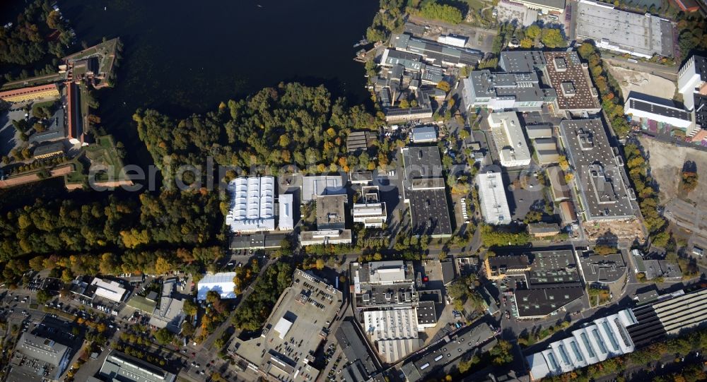 Aerial image Berlin - View of the BMW factory in the district of Spandau in Berlin