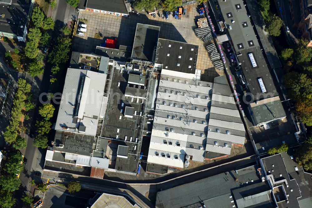 Berlin from the bird's eye view: Factory area of the Bayerische Motoren Werke of BMW AG motorcycle plant at the Juliusturm in the district of Spandau in Berlin, Germany