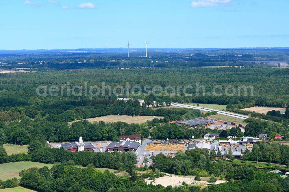 Daldorf from the bird's eye view: Building and production halls on the premises Bernd Jorkisch GmbH & Co. KG on street Hoken in Daldorf in the state Schleswig-Holstein, Germany