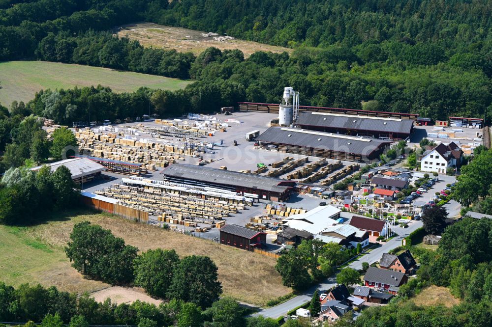 Aerial image Daldorf - Building and production halls on the premises Bernd Jorkisch GmbH & Co. KG on street Hoken in Daldorf in the state Schleswig-Holstein, Germany