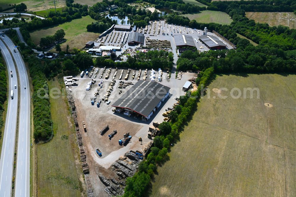 Aerial photograph Daldorf - Building and production halls on the premises Bernd Jorkisch GmbH & Co. KG on street Hoken in Daldorf in the state Schleswig-Holstein, Germany