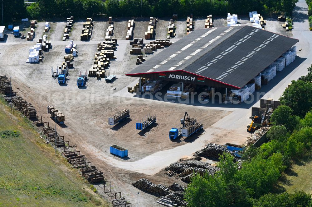 Aerial image Daldorf - Building and production halls on the premises Bernd Jorkisch GmbH & Co. KG on street Hoken in Daldorf in the state Schleswig-Holstein, Germany