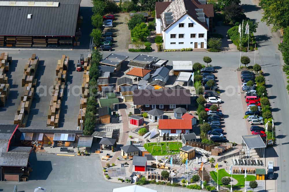 Aerial photograph Daldorf - Building and production halls on the premises Bernd Jorkisch GmbH & Co. KG on street Hoken in Daldorf in the state Schleswig-Holstein, Germany