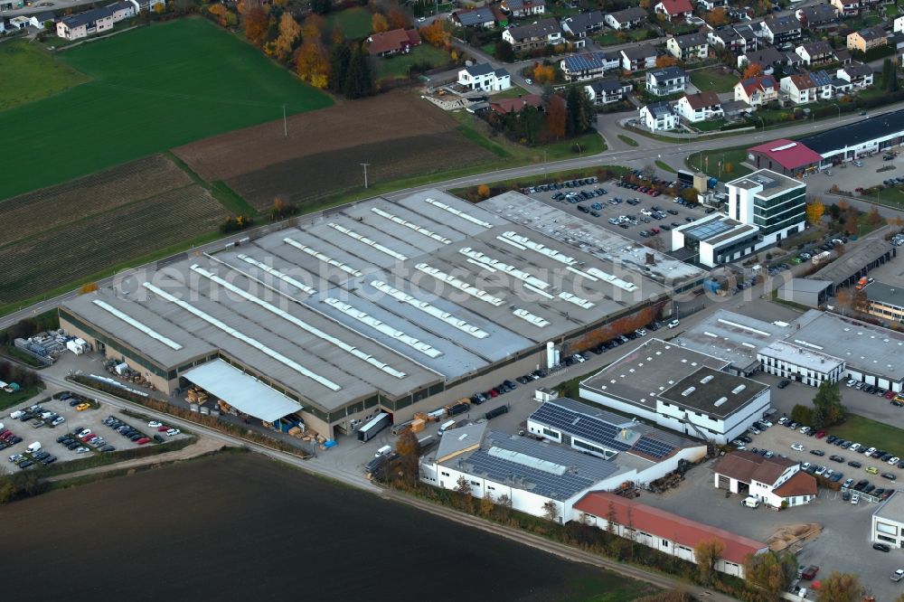 Beilngries from the bird's eye view: Building and production halls on the premises of Buehler GmbH on Eichstaetter Strasse in Beilngries in the state Bavaria, Germany