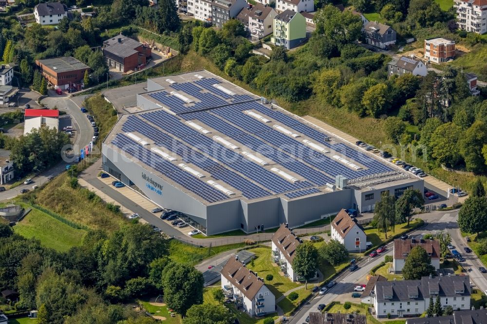 Ennepetal from the bird's eye view: Building and production halls on the premises of bilstein group Engineering on Gewerbestrasse in Ennepetal in the state North Rhine-Westphalia, Germany