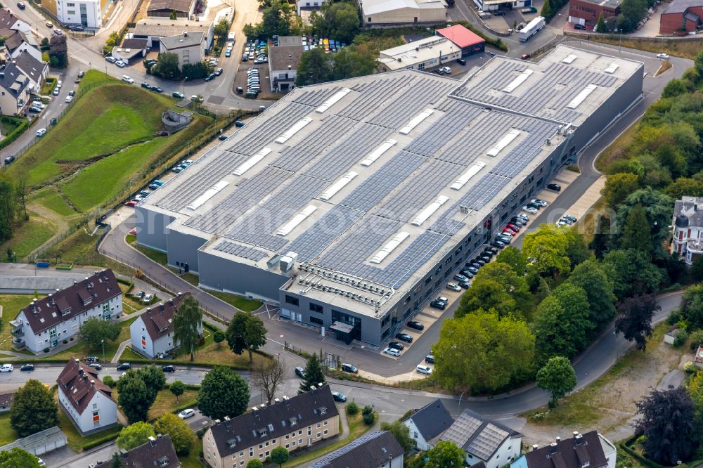 Ennepetal from the bird's eye view: Building and production halls on the premises of bilstein group Engineering on Gewerbestrasse in Ennepetal in the state North Rhine-Westphalia, Germany