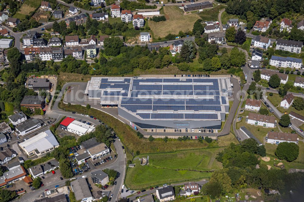 Ennepetal from the bird's eye view: Building and production halls on the premises of bilstein group Engineering on Gewerbestrasse in Ennepetal in the state North Rhine-Westphalia, Germany