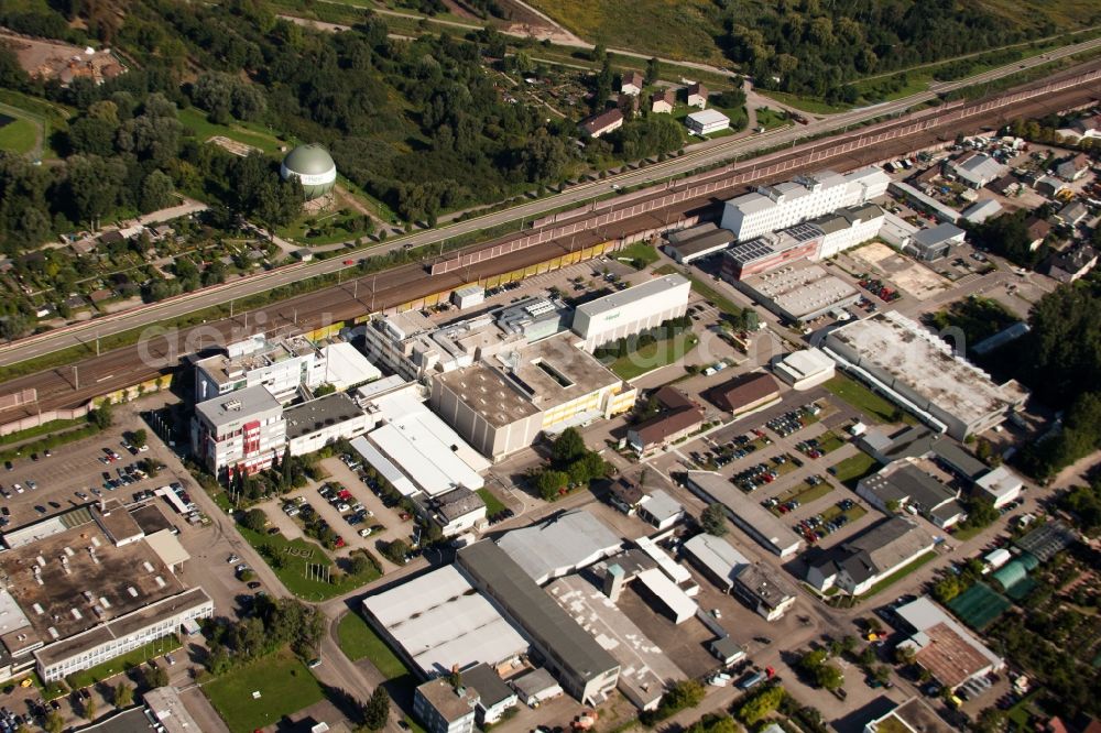 Aerial image Baden-Baden - Building and production halls on the premises of Biologische Heilmittel Heel GmbH Dr.-Reckeweg-Strasse in the district Oos in Baden-Baden in the state Baden-Wuerttemberg