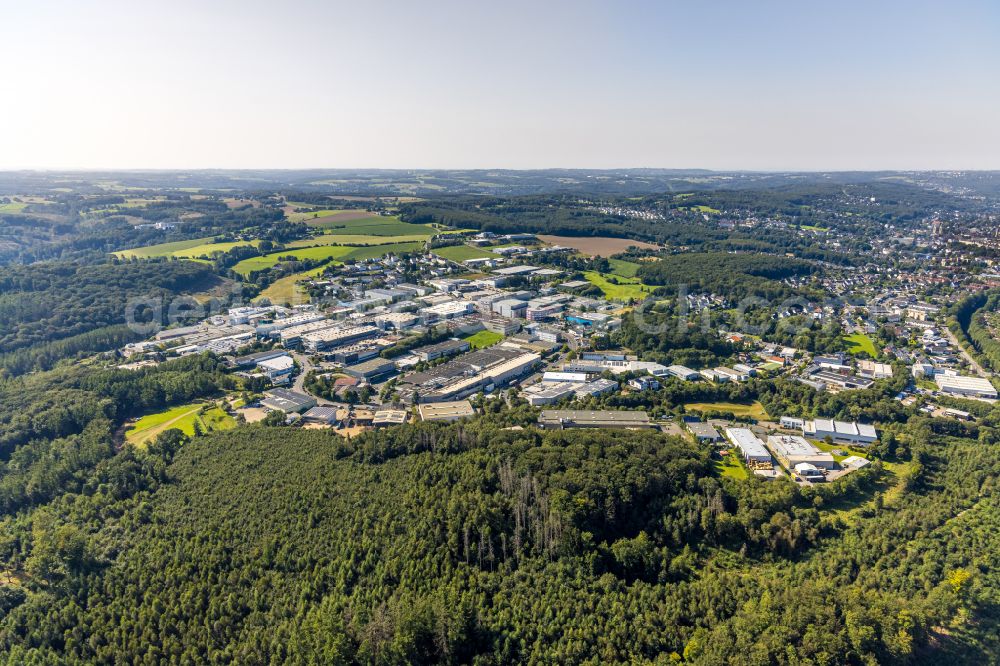 Ennepetal from above - Building and production halls on the premises of BIW Isolierstoffe GmbH on Pregelstrasse in Ennepetal in the state North Rhine-Westphalia