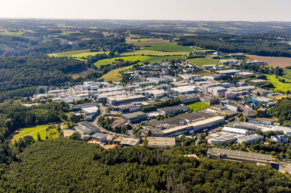 Aerial photograph Ennepetal - Building and production halls on the premises of BIW Isolierstoffe GmbH on Pregelstrasse in Ennepetal in the state North Rhine-Westphalia