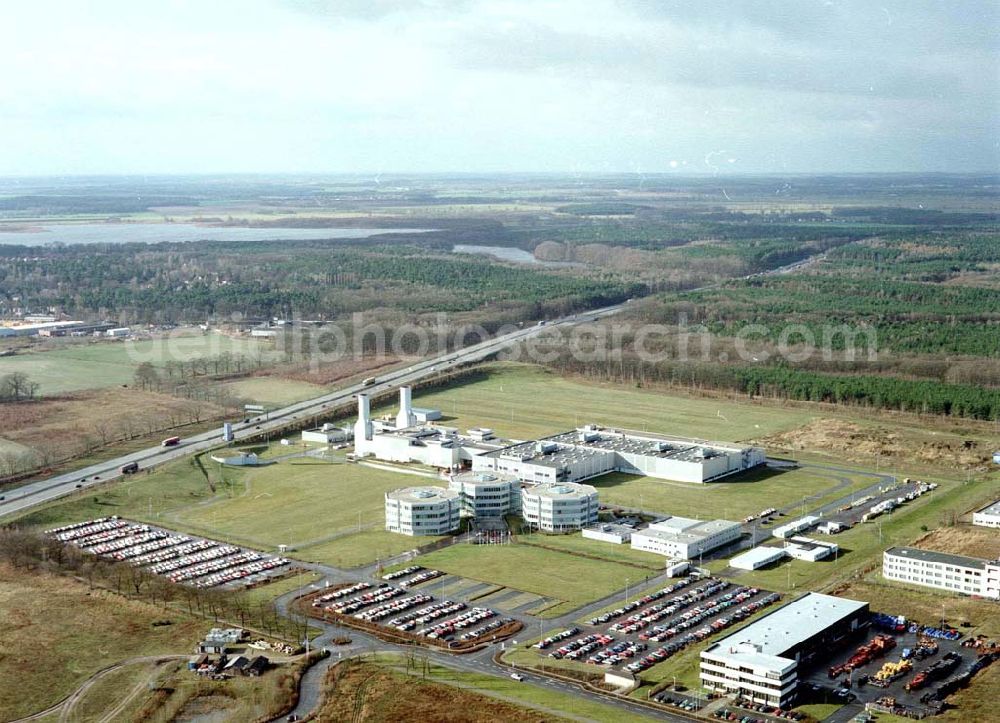 Brandenburg-Dahlewitz from above - Werksgelände der BMW - RR GmbH Geschäftsleitung Bereich Werbung / Öffentlichkeitsarbeit Frau Sparlik Eschenweg 11 15827 DAHLEWITZ Tel.: 033708-60