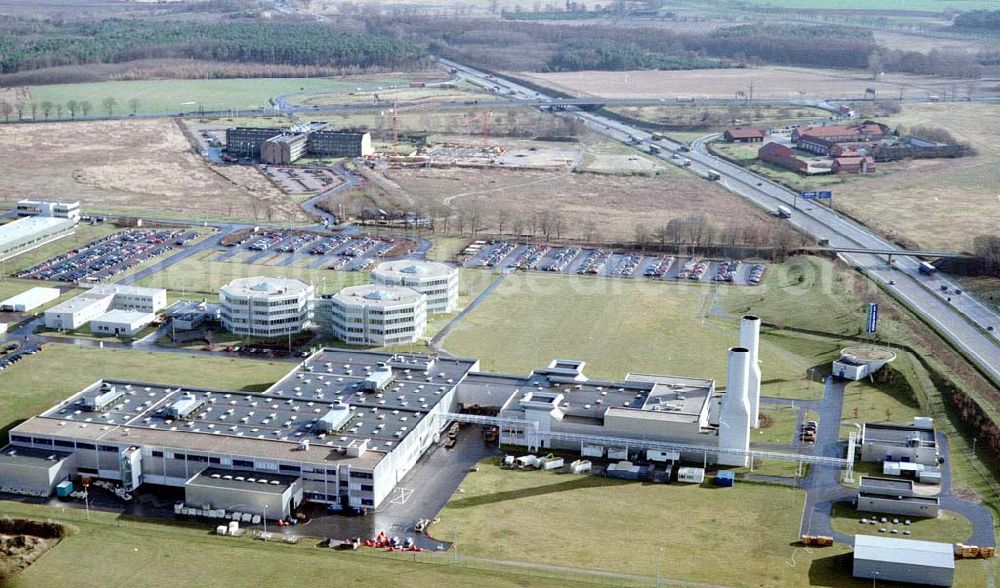 Aerial image Brandenburg-Dahlewitz - Werksgelände der BMW - RR GmbH Geschäftsleitung Bereich Werbung / Öffentlichkeitsarbeit Frau Sparlik Eschenweg 11 15827 DAHLEWITZ Tel.: 033708-60