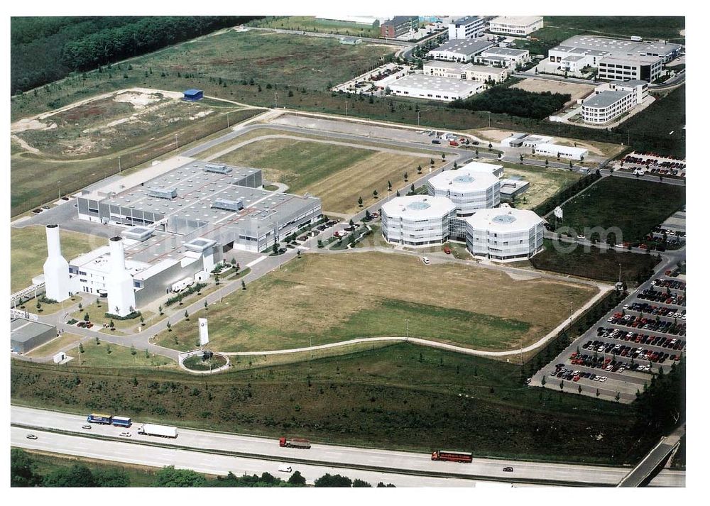 Aerial photograph Brandenburg-Dahlewitz - Werksgelände der BMW - RR GmbH Geschäftsleitung Bereich Werbung / Öffentlichkeitsarbeit Frau Sparlik Eschenweg 11 15827 DAHLEWITZ Tel.: 033708-60