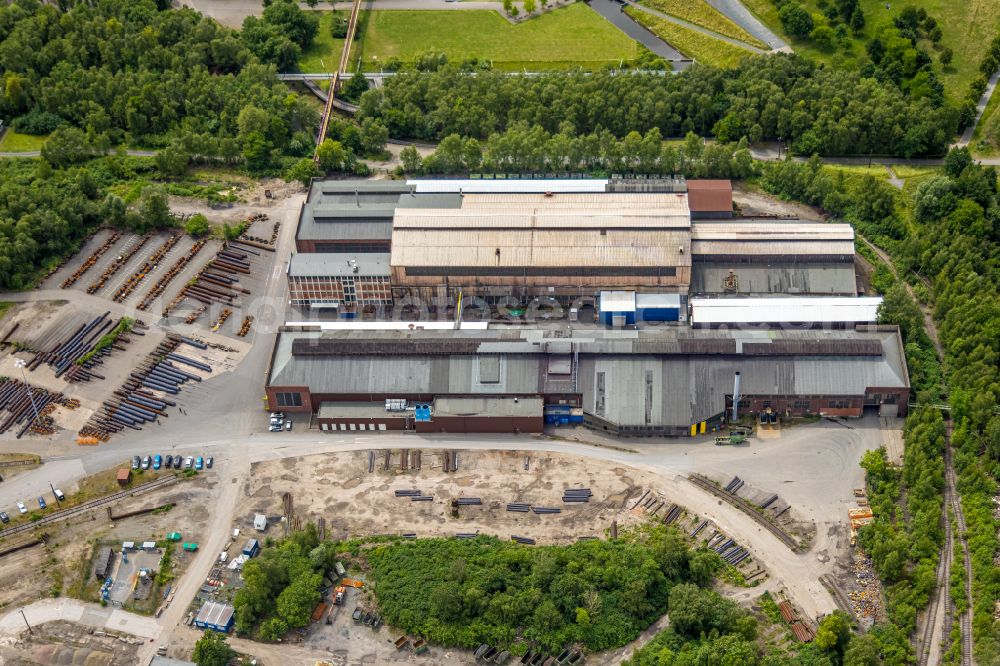 Bochum from above - Building and production halls on the premises of Bochumer Verein Verkehrstechnik GmbH on Alleestrasse in Bochum at Ruhrgebiet in the state North Rhine-Westphalia, Germany