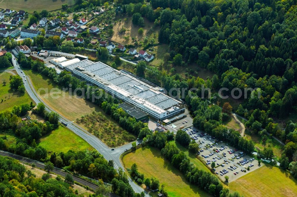 Aerial image Lohr am Main - Building and production halls on the premises of Bosch Rexroth AG on Partensteiner Strasse in Lohr am Main in the state Bavaria, Germany