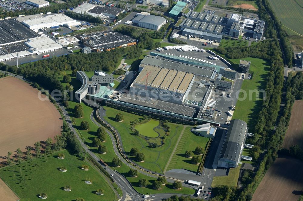 Aerial photograph Melsungen - Building and production halls on the premises of B. Braun Melsungen AG in Melsungen in the state Hesse