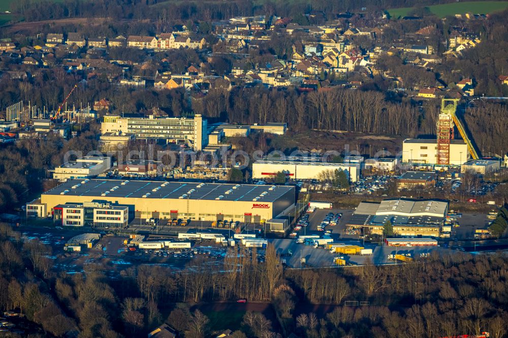 Aerial image Bochum - Building and production halls on the premises BROCK Kehrtechnik GmbH in the district Werne in Bochum at Ruhrgebiet in the state North Rhine-Westphalia, Germany