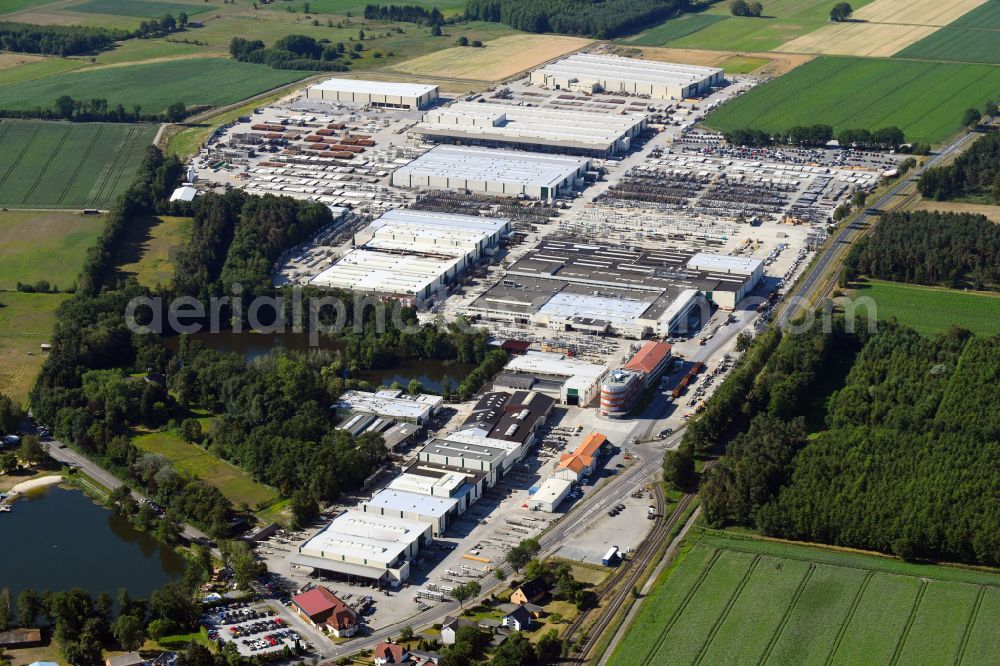 Aerial image Wittingen - Building and production halls on the premises of H. Butting GmbH & Co. KG in the district Knesebeck in Wittingen in the state Lower Saxony, Germany