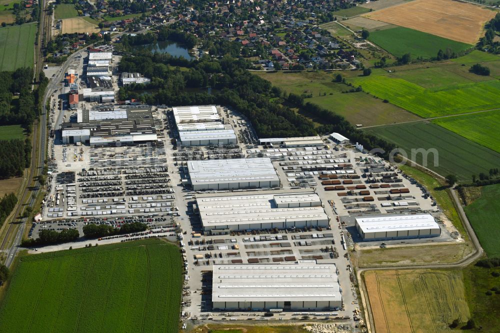 Wittingen from above - Building and production halls on the premises of H. Butting GmbH & Co. KG in the district Knesebeck in Wittingen in the state Lower Saxony, Germany