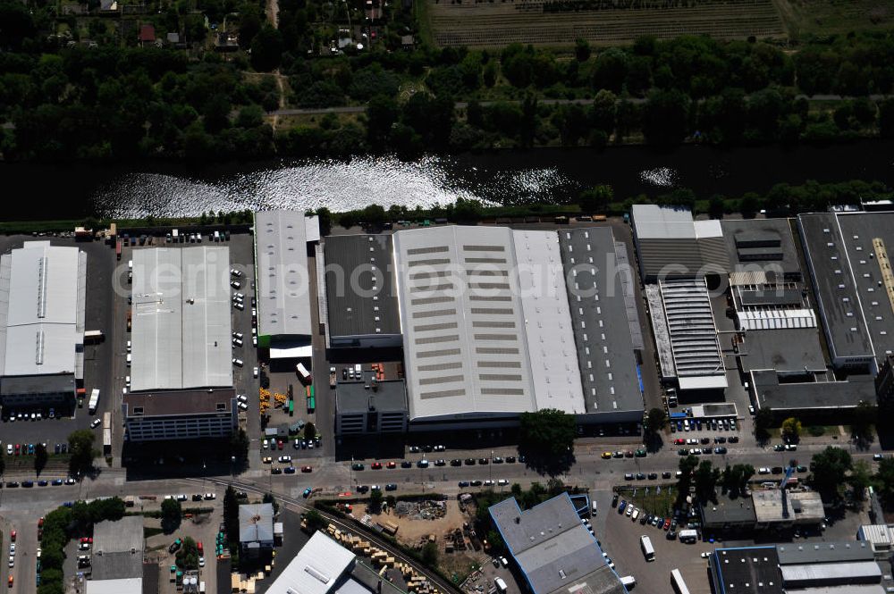 Aerial image Berlin - Werksgelände der Carl Spaeter GmbH Stahlgroßhandel an der Nobelstraße 33 in Berlin. Work area Carl Später GmbH steel wholesale at the Nobelstraße in Berlin.