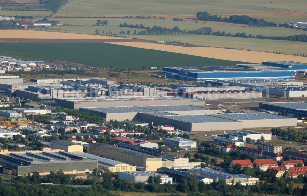 Aerial image Amt Wachsenburg - Factory premises of Contemporary Amperex Technology Thuringia GmbH Am Luetzer Feld in the district Bittstaedt in the district Rudisleben in Arnstadt in the state Thuringia, Germany