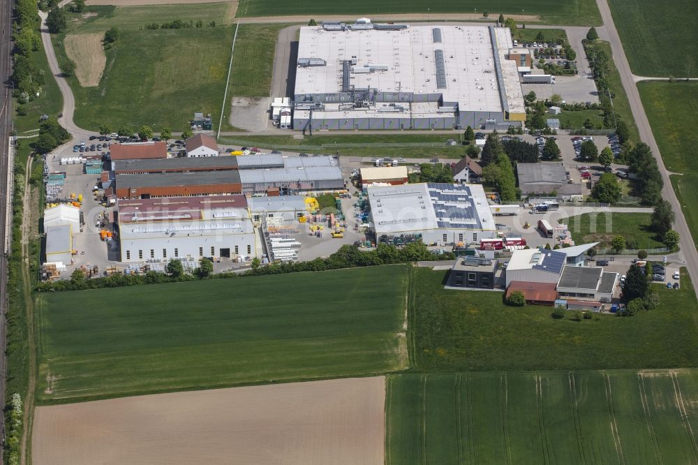 Aerial photograph Schnelldorf - Building and production halls on the premises in Schnelldorf in the state Bavaria, Germany