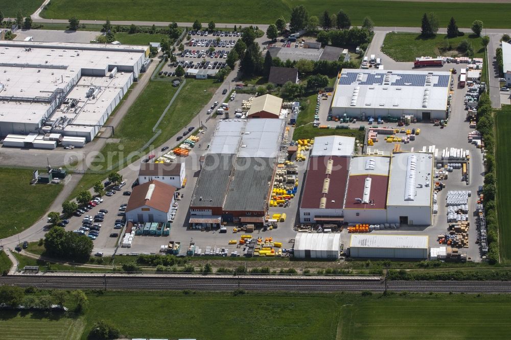 Aerial photograph Schnelldorf - Building and production halls on the premises in Schnelldorf in the state Bavaria, Germany