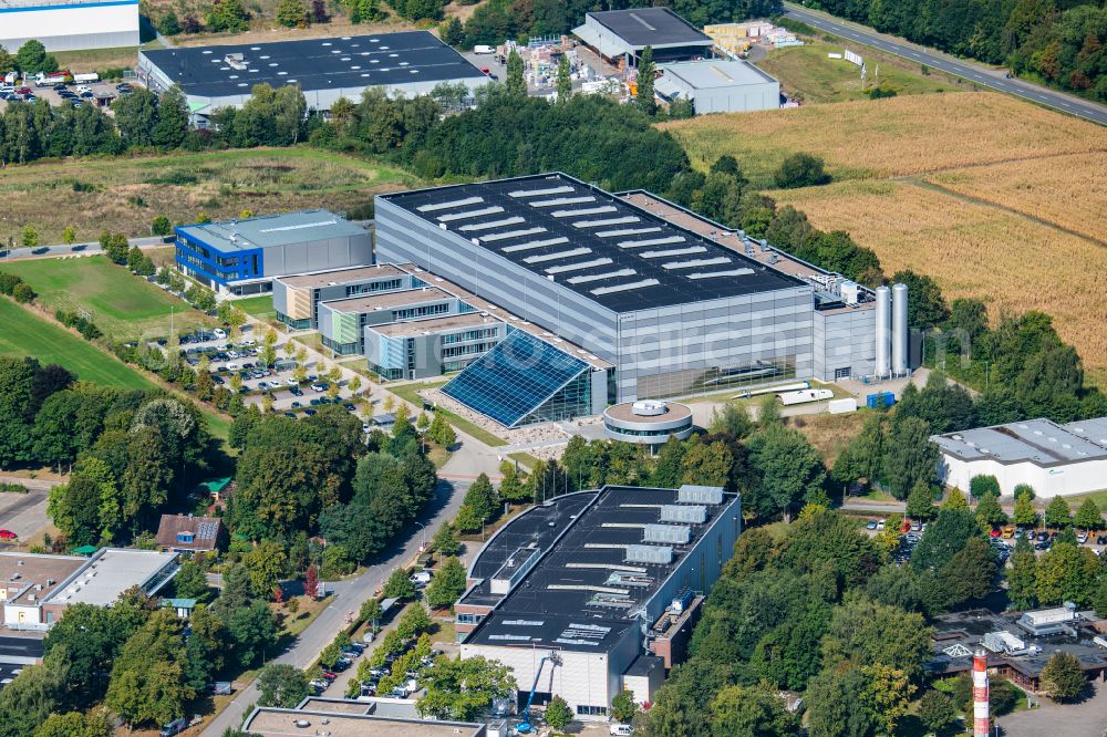 Aerial photograph Stade - Building and production halls on the premises of CFK NORD Betriebsgesellschaft mbH & Co. KG on street Sophie-Scholl-Weg in Stade in the state Lower Saxony, Germany