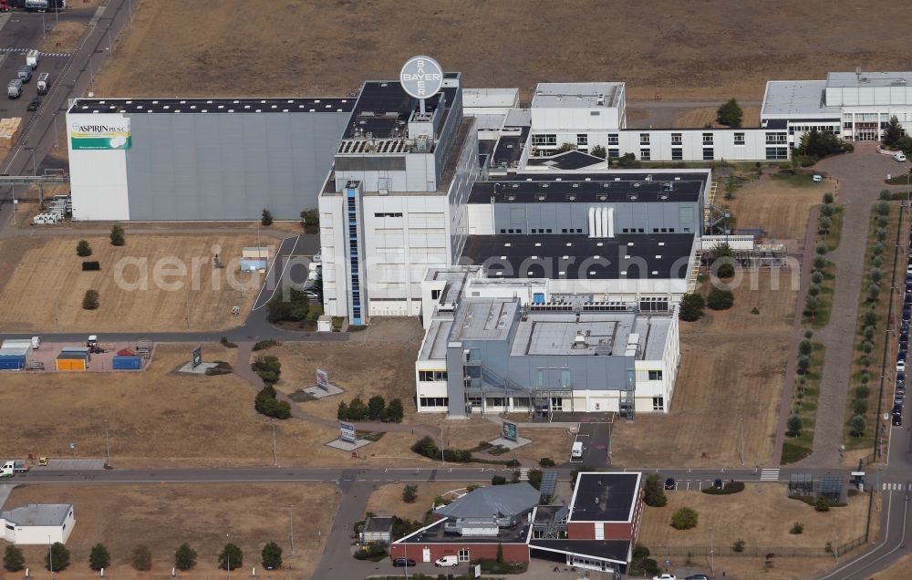 Bitterfeld-Wolfen from above - Factory premises of the chemical manufacturers of Bayer Bitterfeld GmbH in Chemiepark in the district Greppin in Bitterfeld-Wolfen in the state Saxony-Anhalt