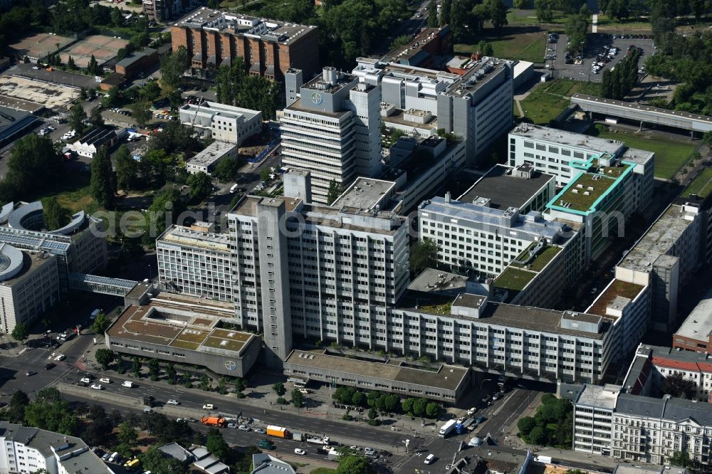 Aerial image Berlin - Building and production halls on the premises of the chemical manufacturers of Bayer Pharma AG on Muellerstrasse in the district Wedding in Berlin, Germany