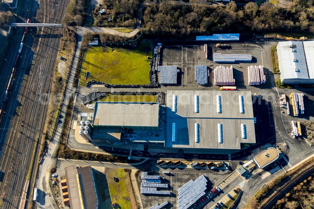 Aerial image Hagen - Building and production halls on the premises of the chemical manufacturers Doerken in Hagen in the state North Rhine-Westphalia, Germany