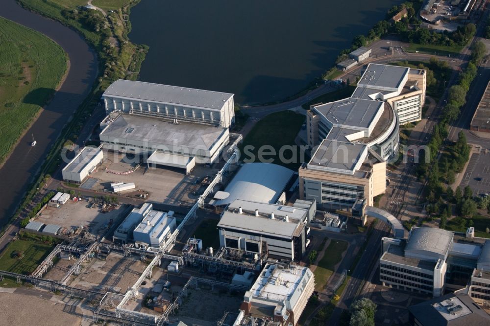 Aerial image Sandwich - Building and production halls on the premises of the chemical manufacturers Pfizer Ltd and Discovery Park in Sandwich in England, United Kingdom