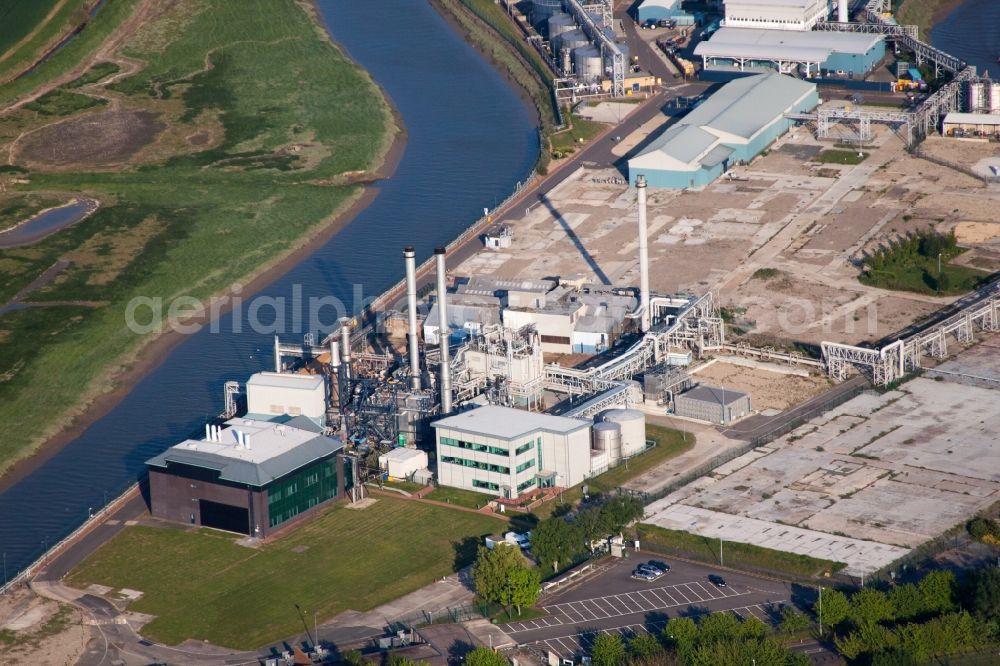 Aerial photograph Sandwich - Building and production halls on the premises of the chemical manufacturers Pfizer Ltd in Sandwich in England, United Kingdom