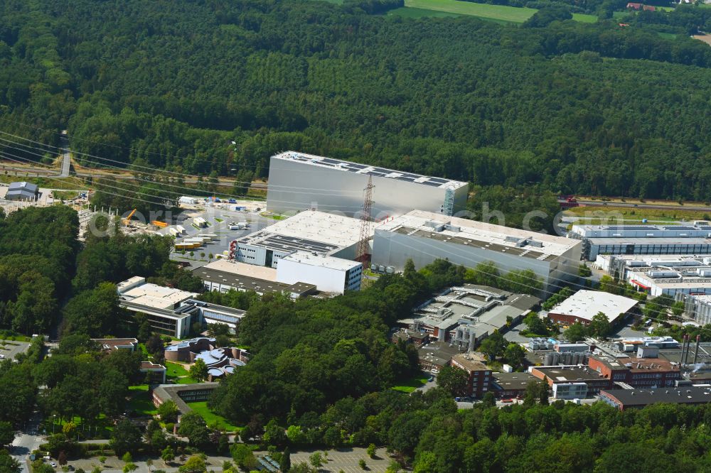 Aerial photograph Halle (Westfalen) - Buildings and production halls of the factory premises Condetta GmbH & Co. KG Storck Industrie-Service in Halle (Westfalen) in the federal state of North Rhine-Westphalia, Germany