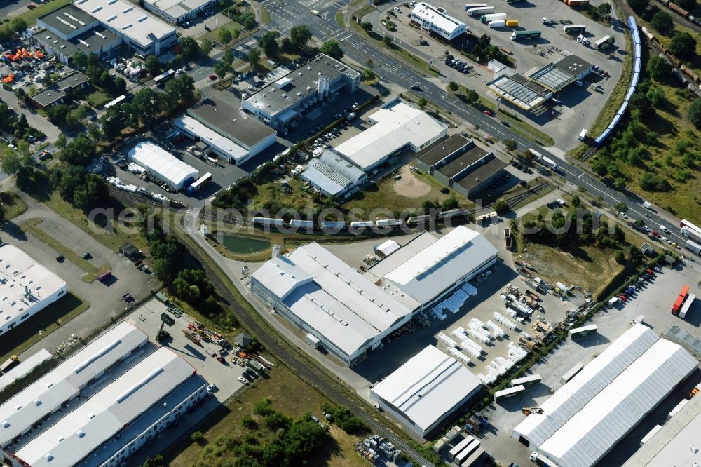 Aerial image Braunschweig - Building and production halls on the premises of Condor Compounds GmbH on Hansestrasse in Braunschweig in the state Lower Saxony