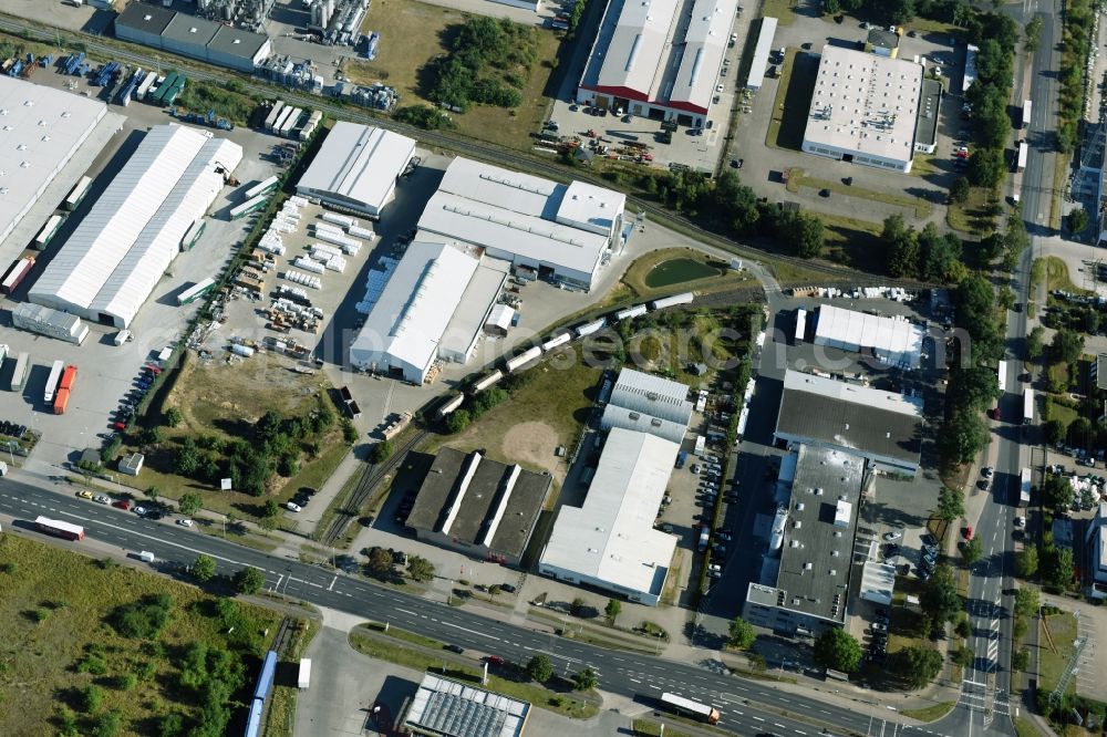 Aerial image Braunschweig - Building and production halls on the premises of Condor Compounds GmbH on Hansestrasse in Braunschweig in the state Lower Saxony