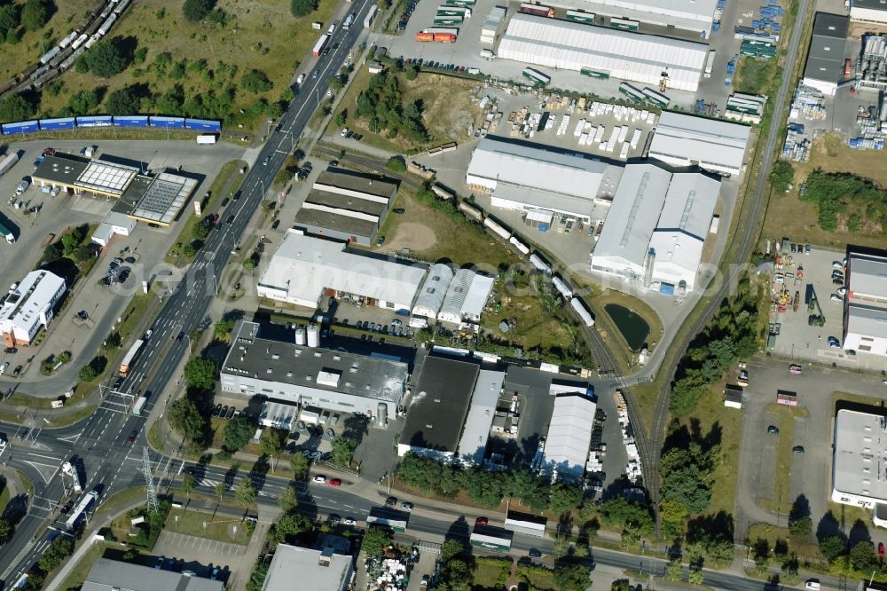 Aerial image Braunschweig - Building and production halls on the premises of Condor Compounds GmbH on Hansestrasse in Braunschweig in the state Lower Saxony