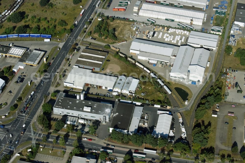 Aerial photograph Braunschweig - Building and production halls on the premises of Condor Compounds GmbH on Hansestrasse in Braunschweig in the state Lower Saxony