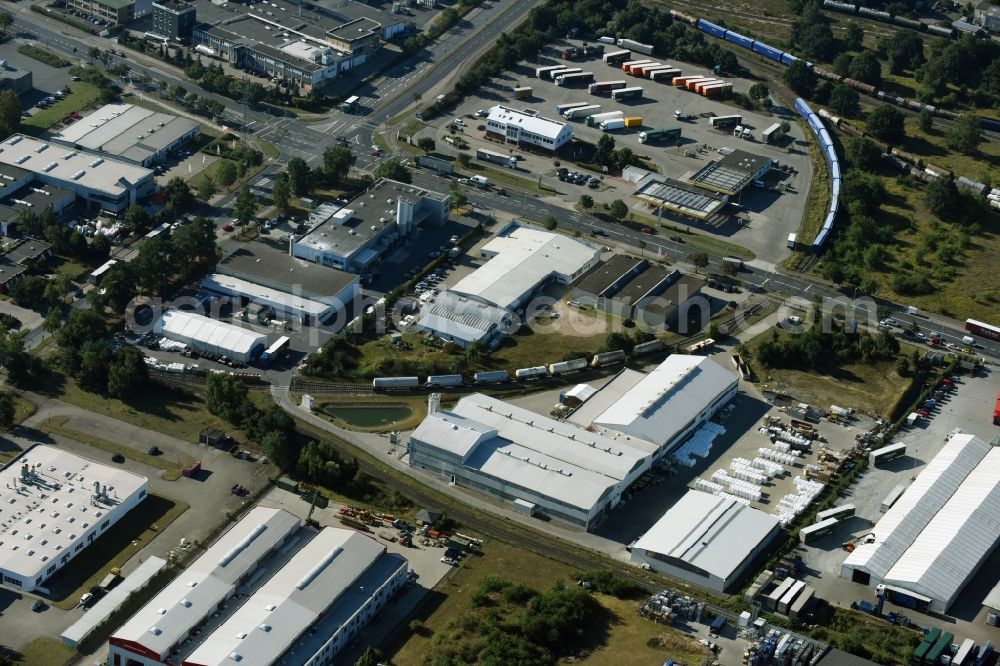 Aerial image Braunschweig - Building and production halls on the premises of Condor Compounds GmbH on Hansestrasse in Braunschweig in the state Lower Saxony